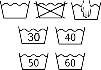 Washing Icon SVG -Vector Symbol Commercial & Personal Use- Cricut,Silhouette,Cameo,Vinyl Cut