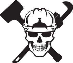 Oilfield Rigger Skull with Hard Hat Vector File,Roughneck Vector,Fracking Rigging Vector,Commercial-Personal Use,Cricut,Silhouette Cameo,Vinyl Decal