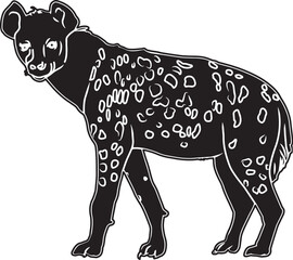 Spotted Hyena Sketch Vector