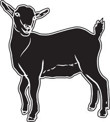 Pygmy Goat Sketch Vector