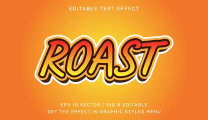 Roast 3d editable text effect template