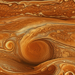 Naklejka premium Jupiter Surface Seamless image depicts the planet's abstract and intriguing surface texture visible from space.