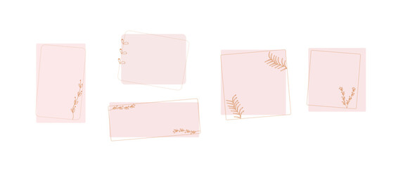 Well art boho style. modern art isolated vector graphic. minimalistic geometric frames