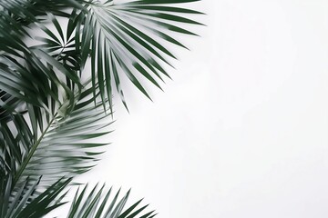 Fototapeta na wymiar palm tree leaves, tropical background, graphic design tropical background