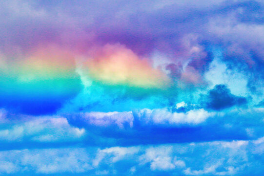 Awesome beauty of a rainbow cloud on Maui.