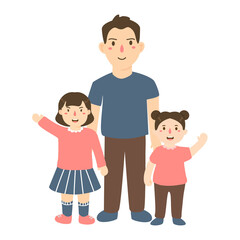 illustration concept of happy fathers day greeting