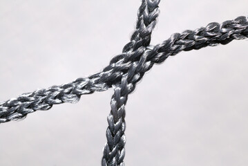 macro of nylon thread