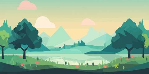 Hand drawn flat illustration of a World Environment Day, concept background