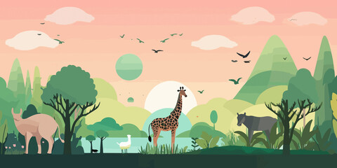 Creative flat illustration of World Environment Day