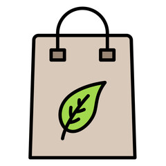 Illustration of Eco Bag design Icon