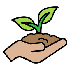 Illustration of Save the Plant design Icon
