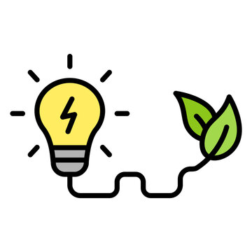 Illustration of Eco Bulb design Icon