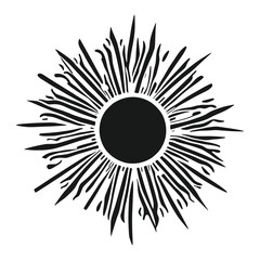 Sun symbols in ethnic style, solar symbol