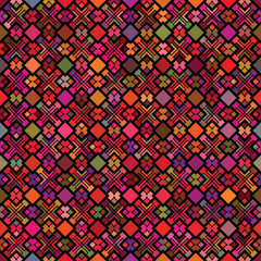 Seamless pattern, multicolored geometric pattern, geometric abstract background, vector design