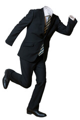 走るビジネスマン  （suit man)