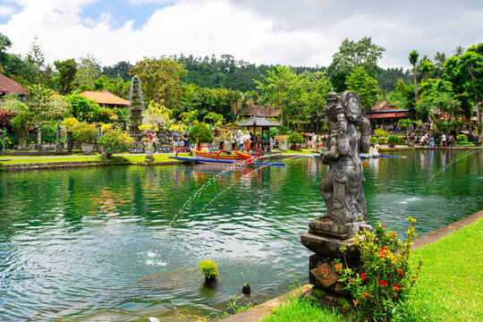 views of tirta gangga garden in bali 