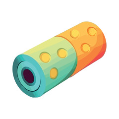 gym mat roll with circles