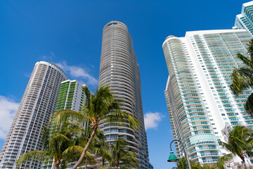 image of skyscraper architecture building. high skyscraper building on blue sky.