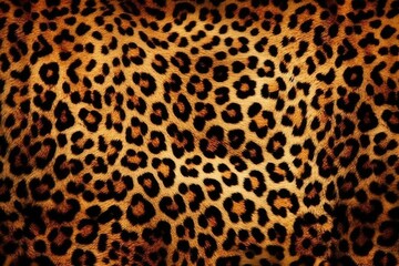 detailed leopard print pattern in close-up. Generative AI