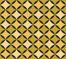 Japanese Ellipse Diamond Weave Vector Seamless Pattern