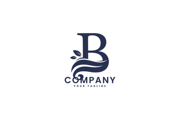 B Leaves Monogram Logo