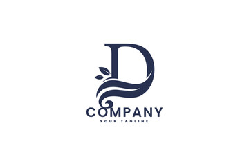 D Leaves Monogram Logo