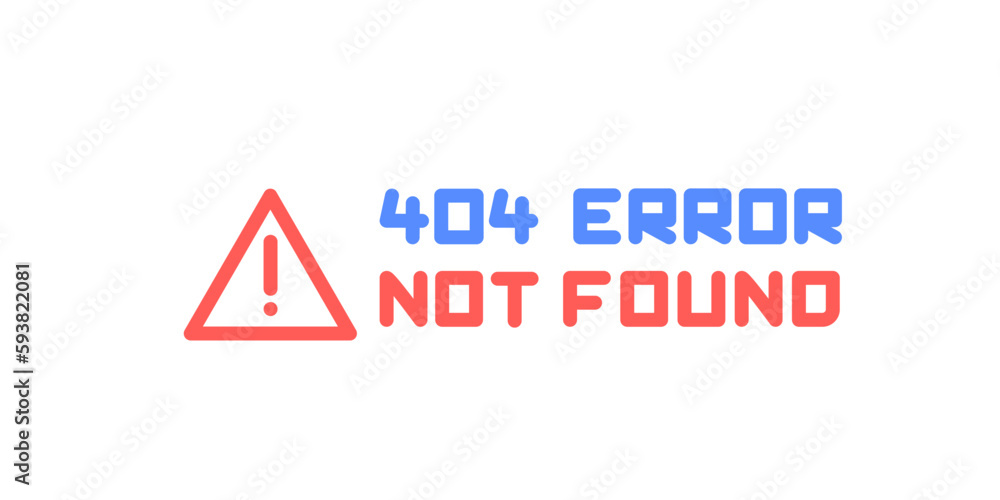 Poster attention danger thin line vector illustration icon with triangle and exclamation mark with 404 page