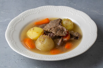 Turkish Kuzu - et Haslama - Lamb - meat Stew with Potatoes and Carrot
