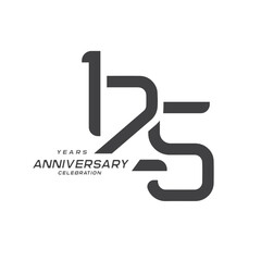 125 years anniversary celebration logotype