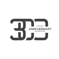 300 years anniversary celebration logotype