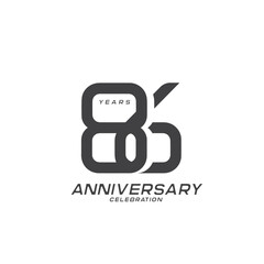 86 years anniversary celebration logotype