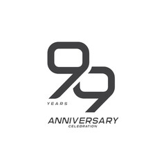 99 years anniversary celebration logotype