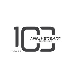 100 years anniversary celebration logotype