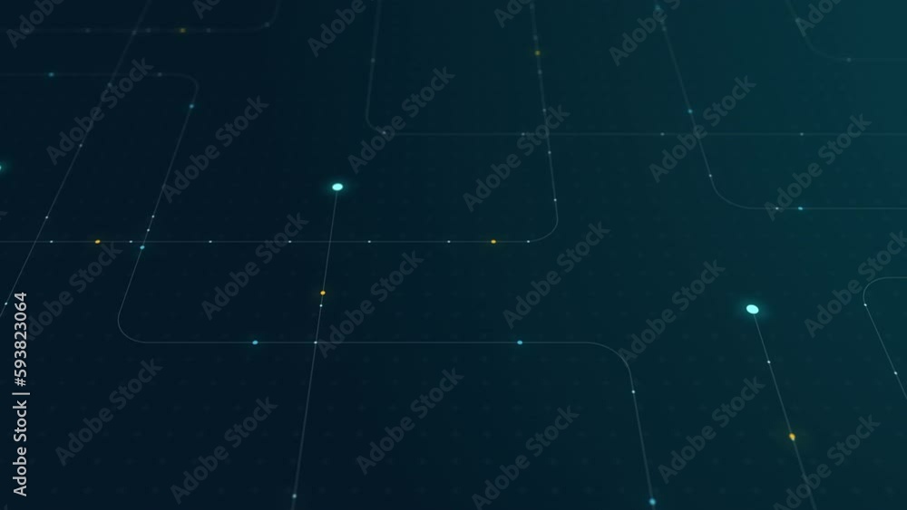 Poster abstract digital dot line particle data background connecting technology concept.innovative data tra
