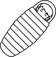 Sleeping Bag Element Line Style