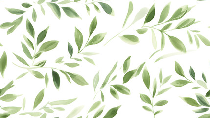 Watercolor seeded eucalyptus seamless pattern. Watercolor floral frame or border with green leaves and branches, for wedding stationary, greetings, wallpapers, fashion, background. Generative Ai