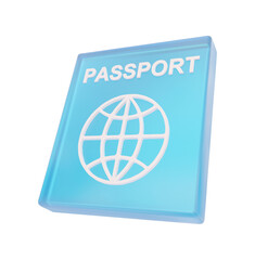Passport 3d rendering illustration