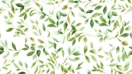 Watercolor seeded eucalyptus seamless pattern. Watercolor floral frame or border with green leaves and branches, for wedding stationary, greetings, wallpapers, fashion, background. Generative Ai