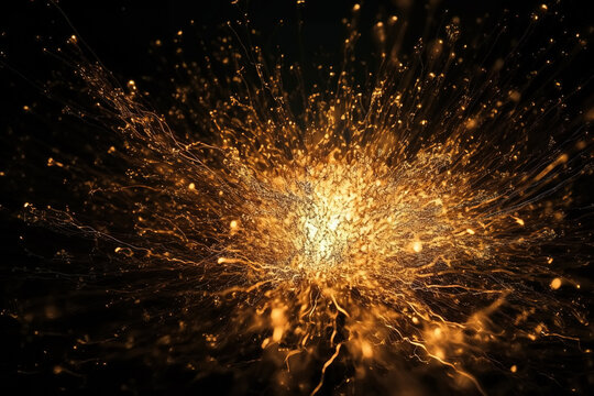 Free photos of the shiny metal particles of explosion