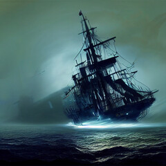 Fototapeta premium ship in the sea