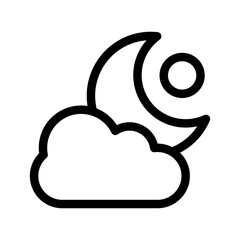 Night Icon Vector Symbol Design Illustration