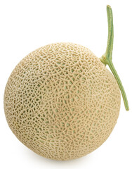 Crown Musk Melon on white background, Shizuoka Crown Melon Yama Grade  Isolate on white backgroung with clippingpath. 