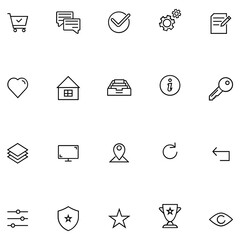 Fototapeta premium Marketing set of icons for web