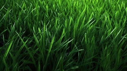 Obraz premium Close up of green grass, AI concept