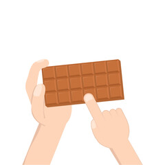 hand holding chocolate bar sweet dessert snack bakery brown
