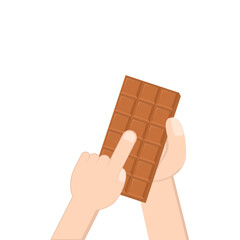 hand holding chocolate bar sweet dessert snack bakery brown
