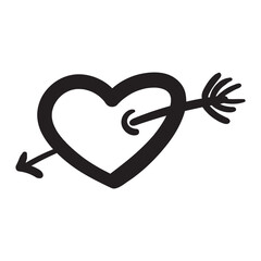 hand drawn valentine icon