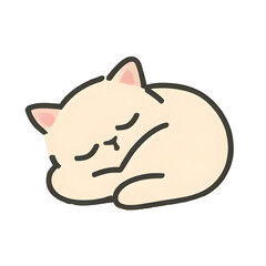 cartoon sleeping cat