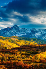 Autumn in Colorado's San Juan Mountains seen from the Dallas Divide