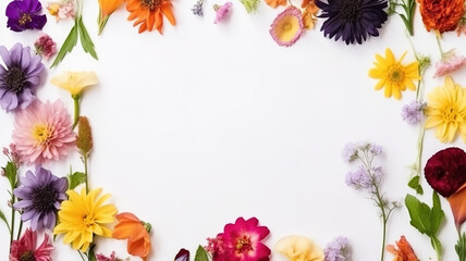 Flower decoration on a white background